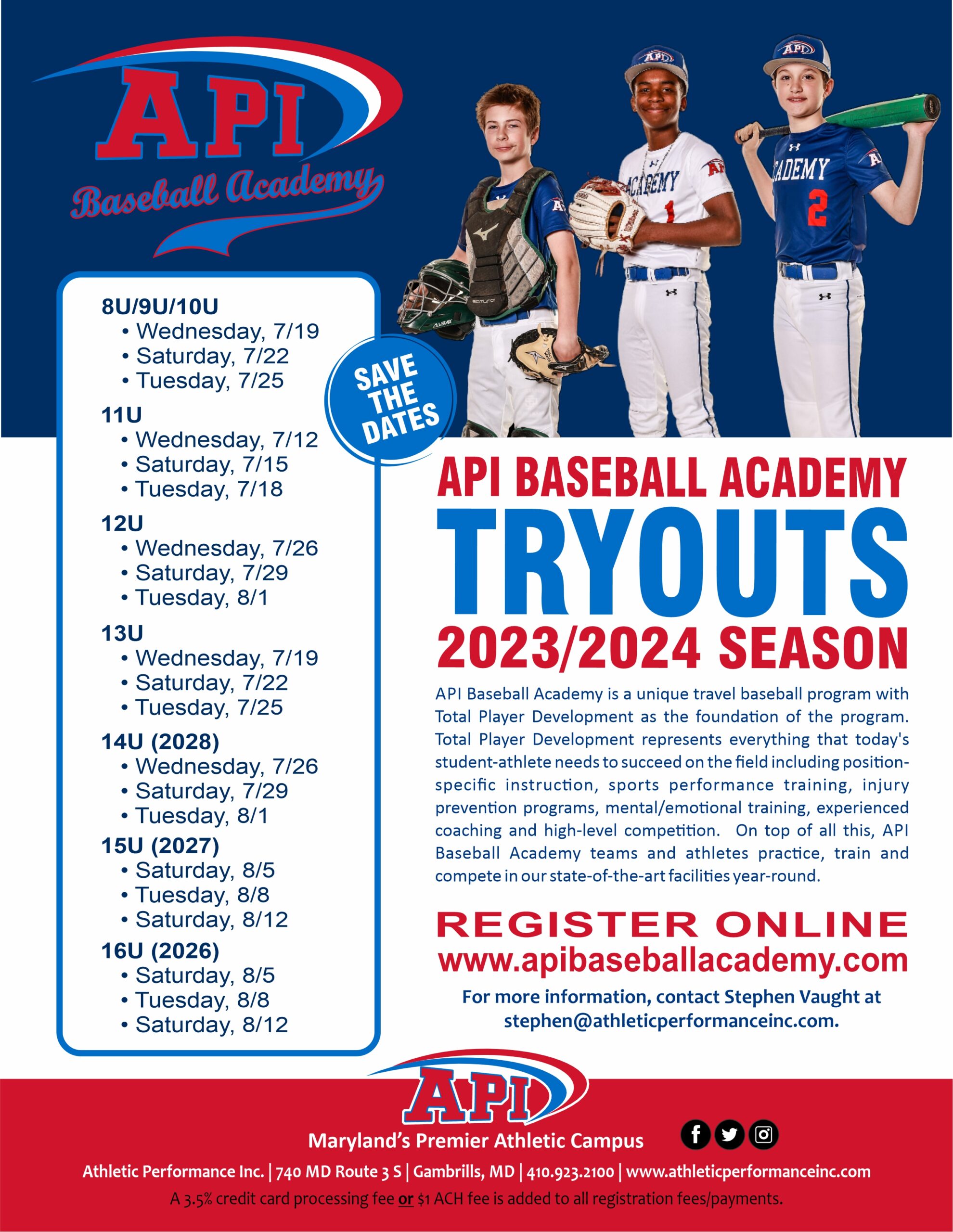 Tryouts API Baseball